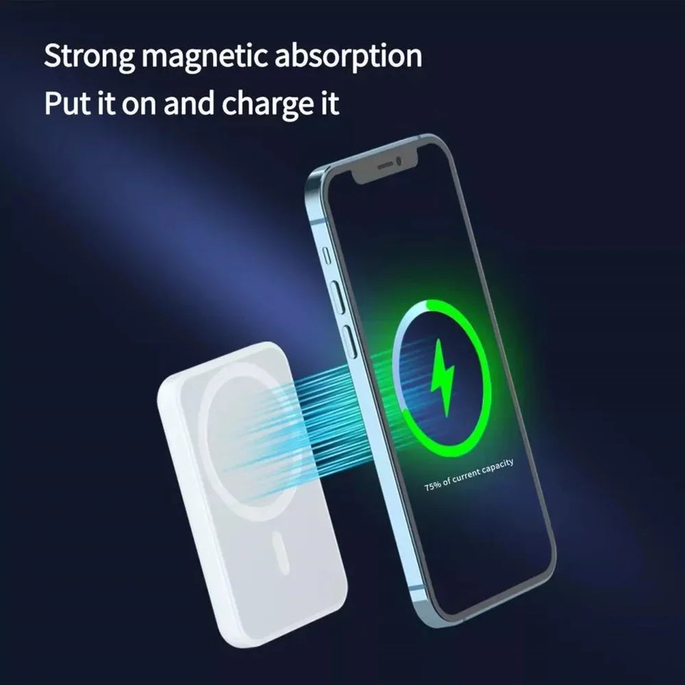 5000mAh Ultra-Thin Magnetic Wireless Power Bank